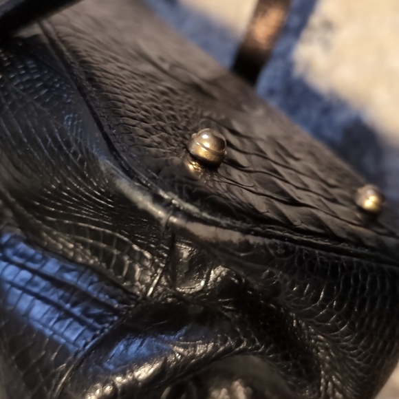 Brahmin Vintage Like New Crandall Doctors Dark Brown Black Tomago - Picture 9 of 16